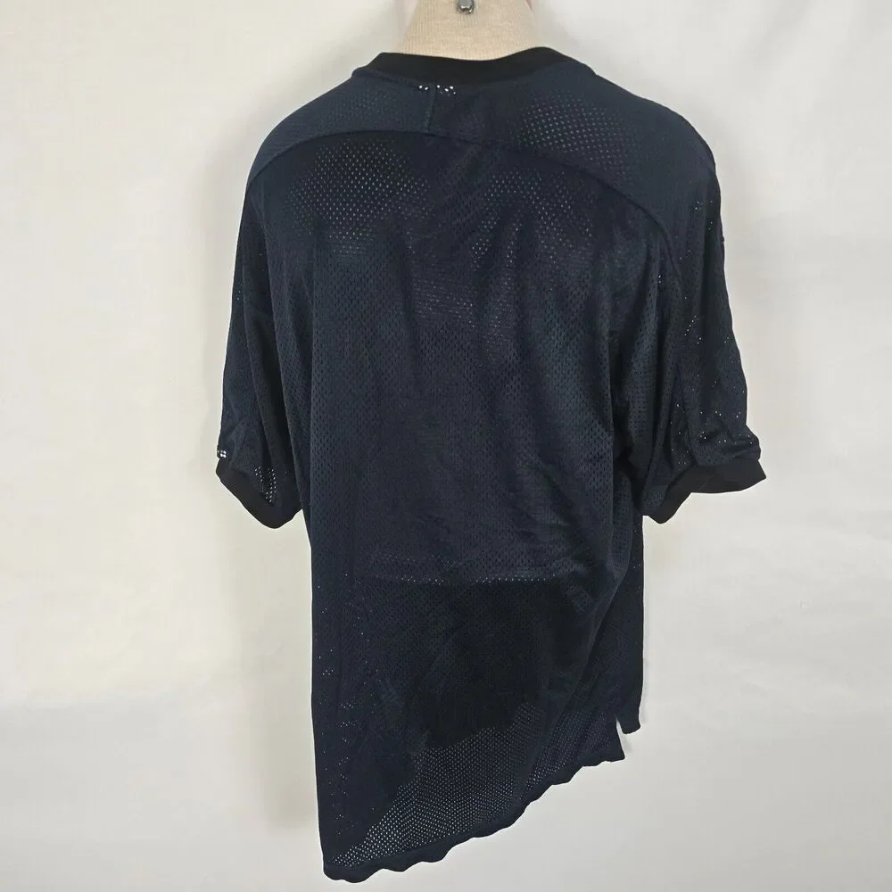 Nike Practice Jersey Men's L / XL Blue Mesh Overlay Short Sleeve Nike-Fit